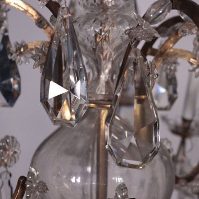 Chandelier Metal Glass Italy 19th Century