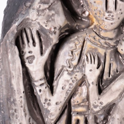 Virgin Mary With Child by Gavino Tilocca Terracotta Italy 20th Century