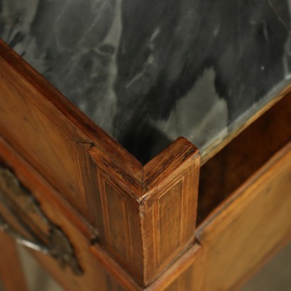 Neo-Classical Ligurian Bedside Table Marble Pine Marple Italy 18th Cen