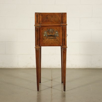 Neo-Classical Ligurian Bedside Table Marble Pine Marple Italy 18th Cen