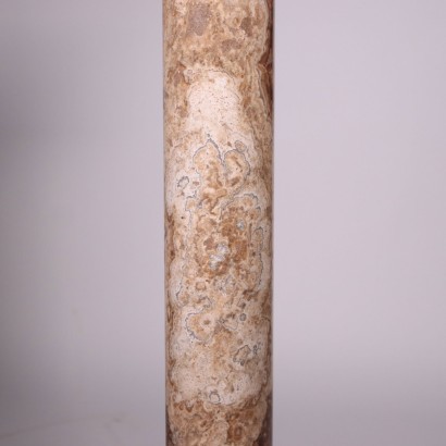 Alabaster Column Gilded Bronze Italy 20th Century