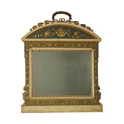 Neo Classical Revival Lombard Fireplace Mirror Italy 19th Century