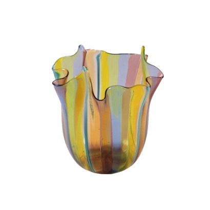 Glass Vase By La Fornasotta Murano Italy 20th Century