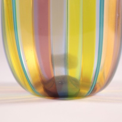 Antiquitäten, Glas, antikes Glas, antikes Glas, antikes italienisches Glas, antikes Glas, neoklassisches Glas, Glas des 19. Jahrhunderts, La Fornasotta Murano Glasvase