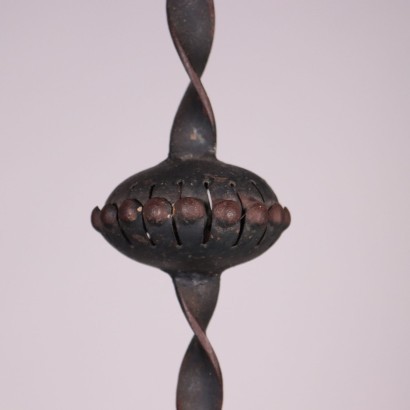 Ceiling Lamp Bronze Shear Plate Italy 20th Century