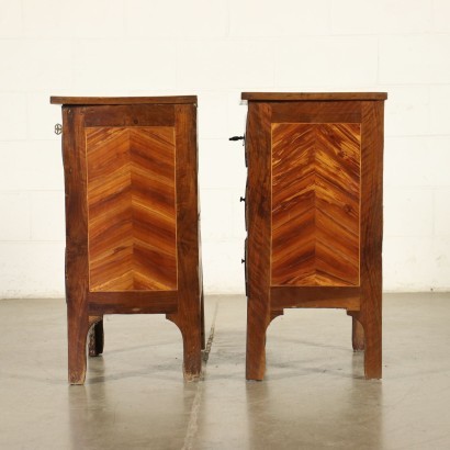 Pair of Bedside Tables Marple Walnut Italy Late 18th Century