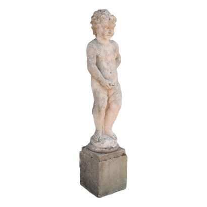 Outdoor Vicenza Stone Putto Sculpture Italy 20th Century