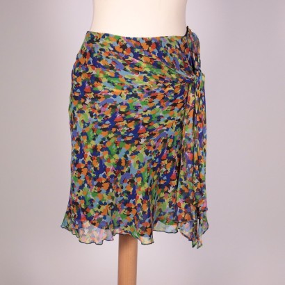 Stefanel Printed Skirt Cotton Silk Italy