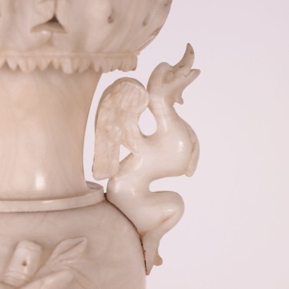 antiquariato, vaso, antiquariato vaso, vaso antico, vaso antico italiano, vaso di antiquariato, vaso neoclassico, vaso del 800,Coppia di Vasi in Alabastro