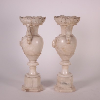 Paire de Vases Albâtre Italie 1800