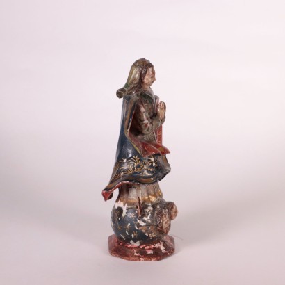 Scolpture of Our Lady Exotic Wood Brazil 18th Century