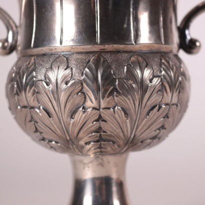 Silver Cup Vase Florence Italy 1940s