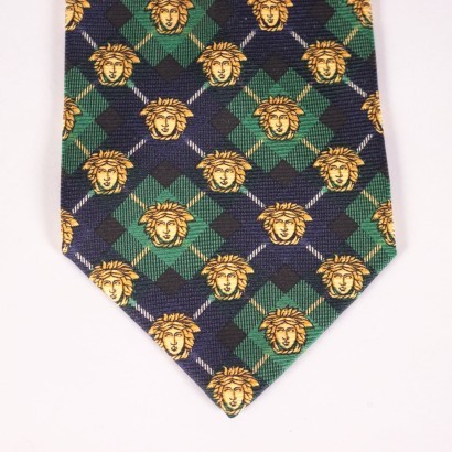 Cravate à logo Versace vintage