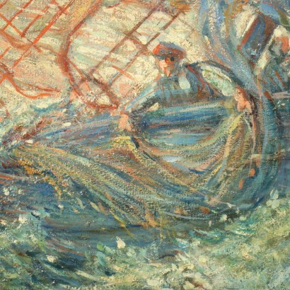Marine With Fishermen 1916 Oil On Canvas