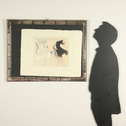Kunst, Italienische Kunst, Italienische Zeitgenössische Kunst, Zeitgenössische Kunst, Wilfredo Lams Farblithographie, Ohne Titel, Wifredo Lam