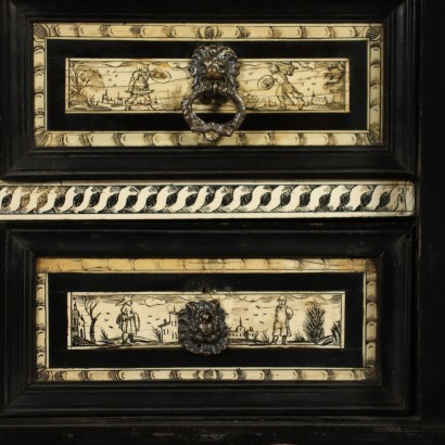Ebony And Ivory Cabinet Naples Italy 17th Century