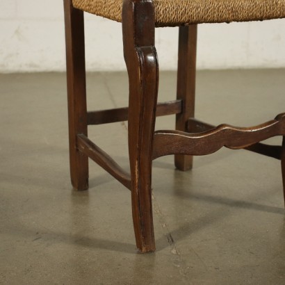 Group of 6 Modenese Chairs Walnut Italy 18th Century