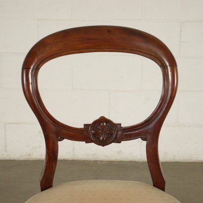 Group of 6 Victorian Chairs Mahogany Beech - England XIX Century