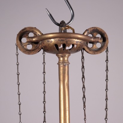 Liberty Cieling Lamp Glass Brass Italy 20th Century