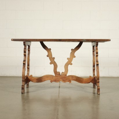 antiguo, mesa, mesa antigua, mesa antigua, mesa italiana antigua, mesa antigua, mesa neoclásica, mesa del siglo XIX, mesa de nogal Fratino