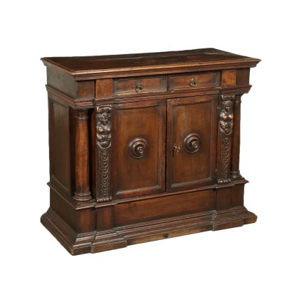 Cupboard Made With Ancient Woods Walnut Sessile Oak Italy 20th Century