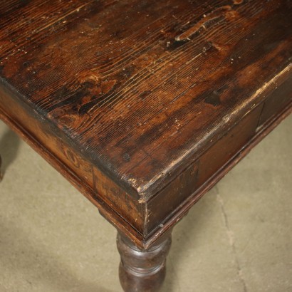 antiguo, mesa, mesa antigua, mesa antigua, mesa italiana antigua, mesa antigua, mesa neoclásica, mesa del siglo XIX, mesa de abeto Tinto
