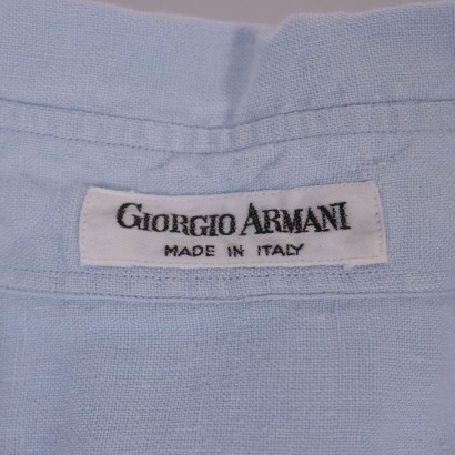 armani, giorgio armani, armani uomo, camicia, lino, secondhand, made in italy,Camicia Uomo in Lino Giorgio Armani