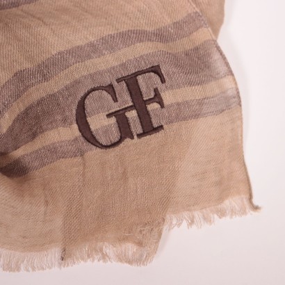 bufanda de lino, lino, gianfranco ferrè, ferrè, moda sostenible, segunda mano, bufanda de lino Gianfranco Ferrè