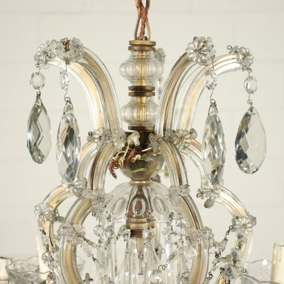 Chandelier In The Style Of Maria Theresa Glass Italy 20th Century
