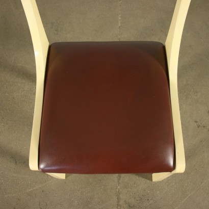 Group Of Six Chairs Aldo Tura Foam Wood Parchment Polyester Italy 1960