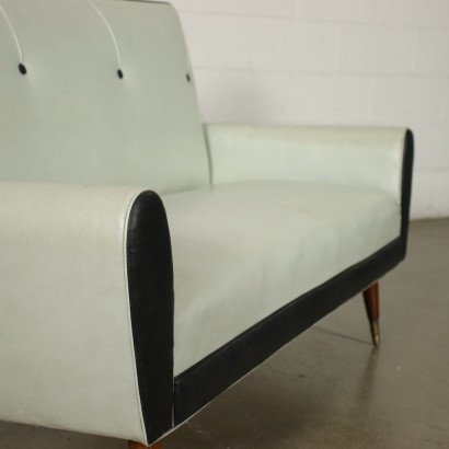 Two-Seater Sofa Spring Skai Argentine 1950s 1960s