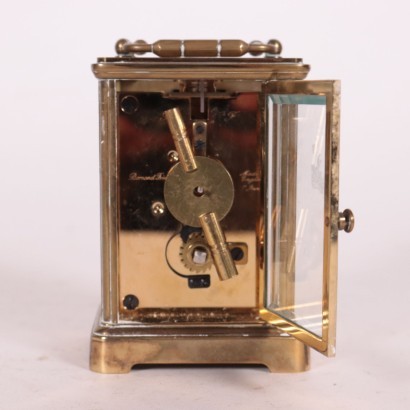 Asprey Travel Clock Gilded Bronze Glass Italy 19th Century
