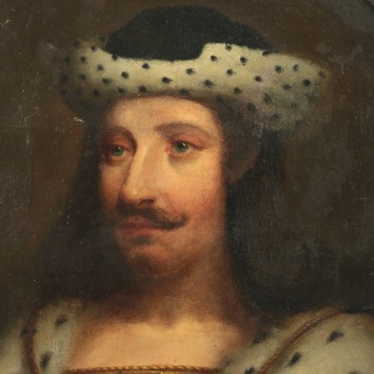 Portrait d\'un Monarque Écossais Huile sur Toile - XIX Siècle