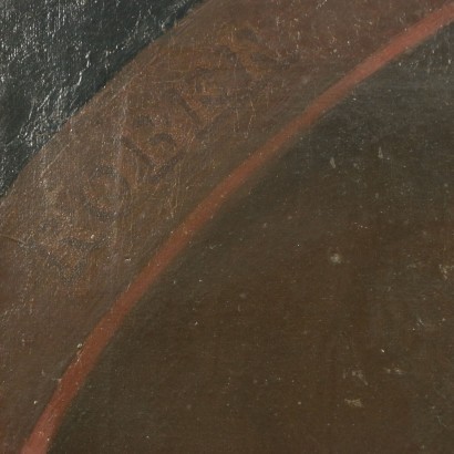 Öl auf Leinwand Porträt eines Schottischen Monarchen - XIX Jhd