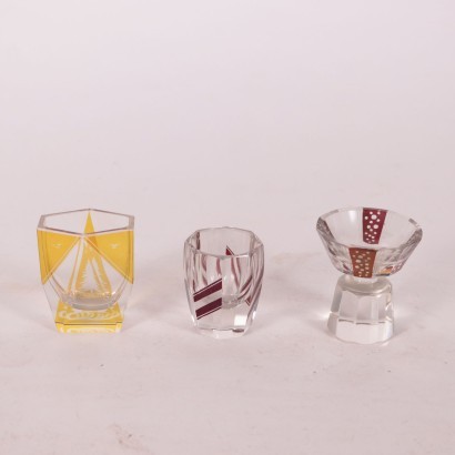 Group Of Glasses Cut Glass 19th-20th Century