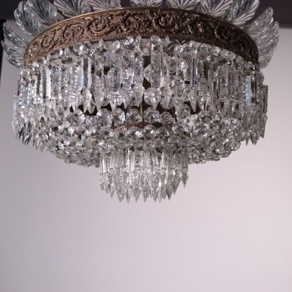 Baccarat Style Chandelier Glass Italy 20th Century