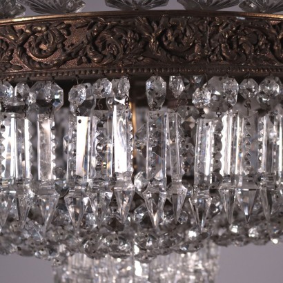 Baccarat Style Chandelier Glass Italy 20th Century
