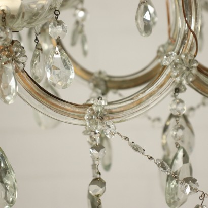 Chandelier In the Style of Maria Theresa Glass Italy 20th Century