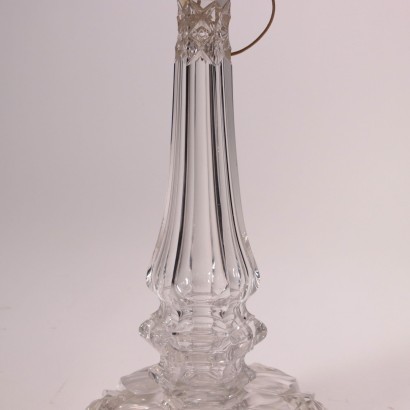 Lampe de Table Cristal Tissu Angleterre Fin de'800 Début de '900