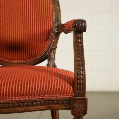 antik, Sessel, antike Sessel, antiker Sessel, antiker italienischer Sessel, antiker Sessel, neoklassischer Sessel, Sessel aus dem 19. Jahrhundert, französischer neoklassischer Sessel