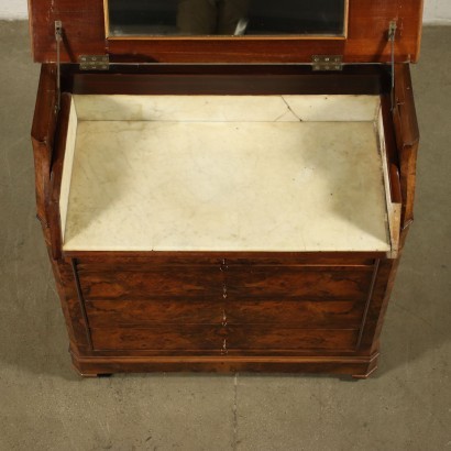 Austrian Biedermeier Dresser Mahogany Sessile Oak Marble 19th Century