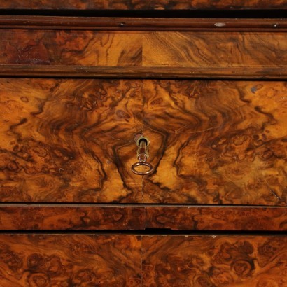 Austrian Biedermeier Dresser Mahogany Sessile Oak Marble 19th Century