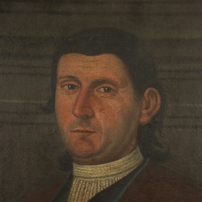 Male Portrait Oil on Canvas 18th Century