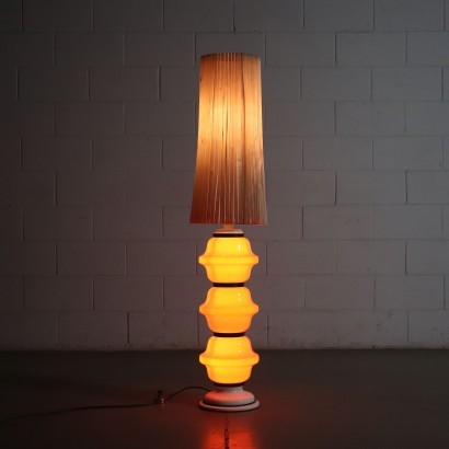 Lamp Coloured Glass Paper Italy 1960s 1970s