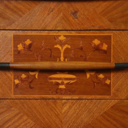 Chest Of Drawers Mahogany Veneer Wood Brass Argentine 1950s