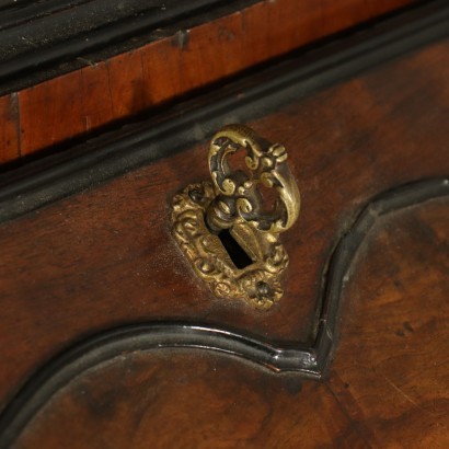 Trumeau Barocchetto Walnut Poplar Mirror Lombardy Italy Mid 1700