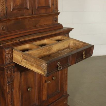 Cupboard Made WIth Ancient Wood Walnut Poplar Italy 20th Century