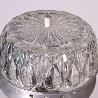 Lamp Marble Chromed Metal Glass Italy 1960s