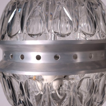 Lamp Marble Chromed Metal Glass Italy 1960s