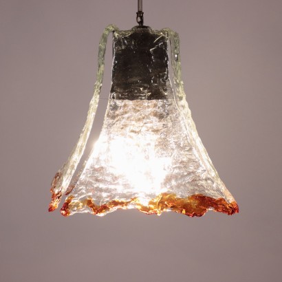 Deckenlampe Metall Glas Italien '60er-'70er